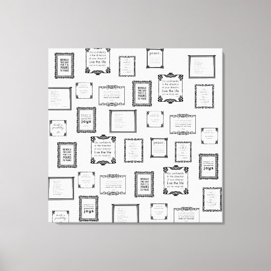 Moderne Geometrische Abstracte Daily Fun Framed Qu Canvas Afdruk (Voorkant)