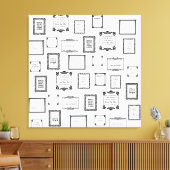 Moderne Geometrische Abstracte Daily Fun Framed Qu Canvas Afdruk (Insitu (Woonkamer))