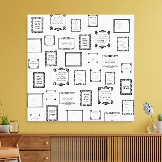 Moderne Geometrische Abstracte Daily Fun Framed Qu Canvas Afdruk (Insitu (Woonkamer))