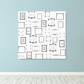 Moderne Geometrische Abstracte Daily Fun Framed Qu Canvas Afdruk (Insitu (Houten vloer))