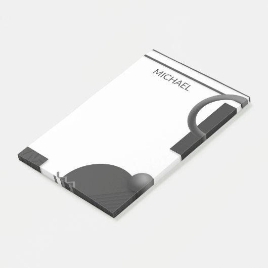 Moderne Geometrische Abstracte, gepersonaliseerde  Post-it® Notes (Schuin)