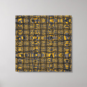 Moderne geometrische Abstracte grijze Oranje weerg Canvas Afdruk