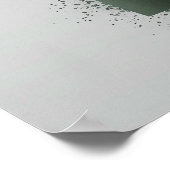 Moderne geometrische Abstracte groene elegante min Poster (Hoek)