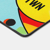Moderne geometrische Abstracte heldere kleuren Bureaumat (Hoek)
