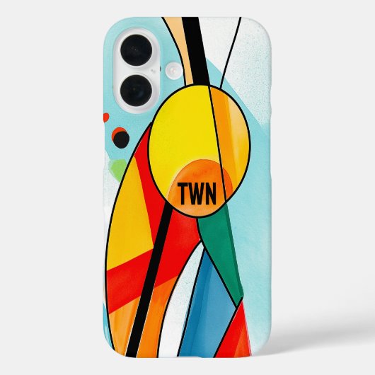 Moderne geometrische Abstracte heldere kleuren Case-Mate iPhone Case (Achterkant)