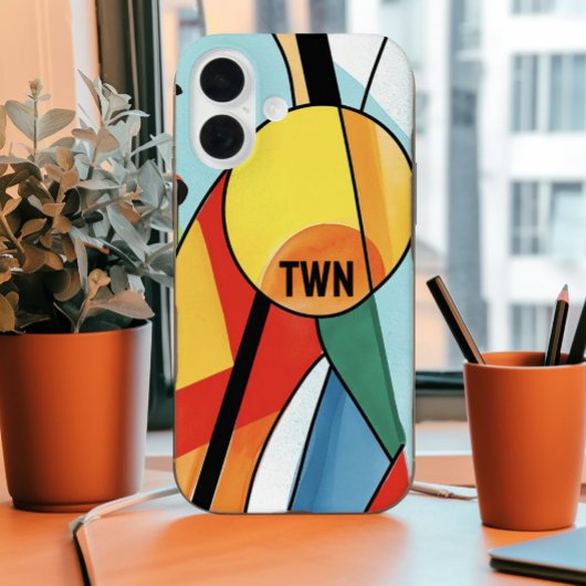 Moderne geometrische Abstracte heldere kleuren Case-Mate iPhone Case