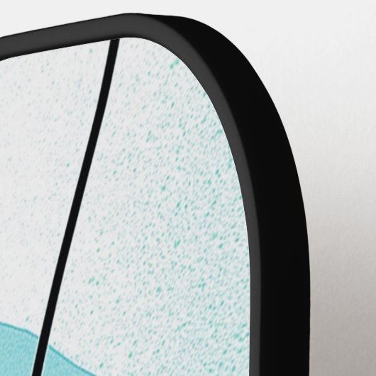 Moderne geometrische Abstracte heldere kleuren Ini Pickleball Paddle (Links Detail)