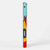 Moderne geometrische Abstracte heldere kleuren iPhone Hoesje (Rechterkant)