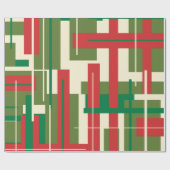 Moderne Geometrische Abstracte Kerstmis uit de mid Cadeaupapier (Vlak)