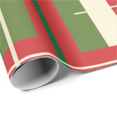 Moderne Geometrische Abstracte Kerstmis uit de mid Cadeaupapier (Rol Hoek)