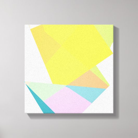 moderne geometrische abstracte kleurrijke kunst canvas afdruk (Voorkant)
