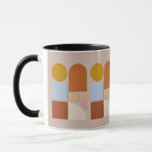 Moderne Geometrische Abstracte Koffiemok Mok (Links)