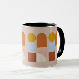 Moderne Geometrische Abstracte Koffiemok Mok