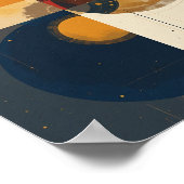 Moderne geometrische Abstracte kunst - Bauhaus geï Poster (Hoek)