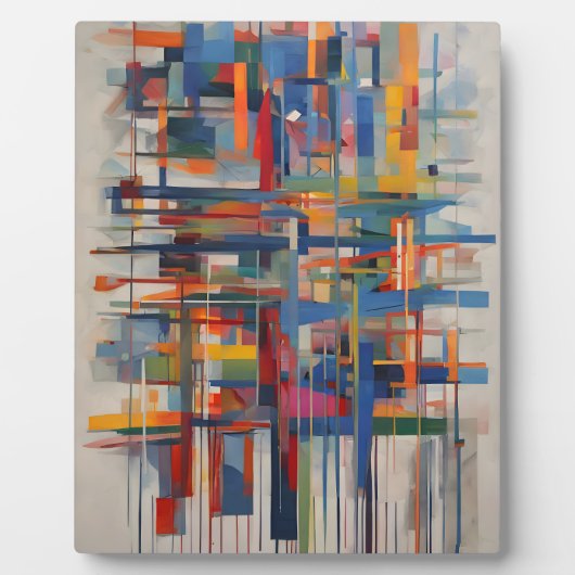 Moderne geometrische Abstracte kunst Fotoplaat (Voorkant)