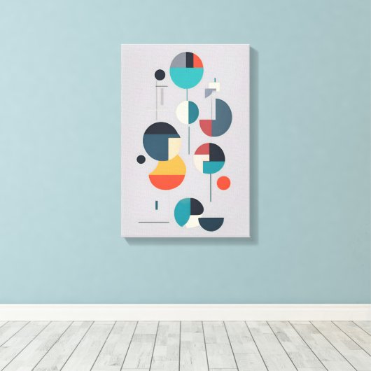 Moderne geometrische Abstracte kunst - minimalisti Canvas Afdruk (Insitu (Houten vloer))