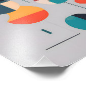 Moderne geometrische Abstracte kunst - minimalisti Foto Afdruk (Hoek)