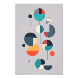 Moderne geometrische Abstracte kunst - minimalisti Foto Afdruk