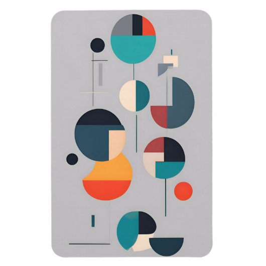 Moderne geometrische Abstracte kunst - minimalisti Magneet (Verticaal)
