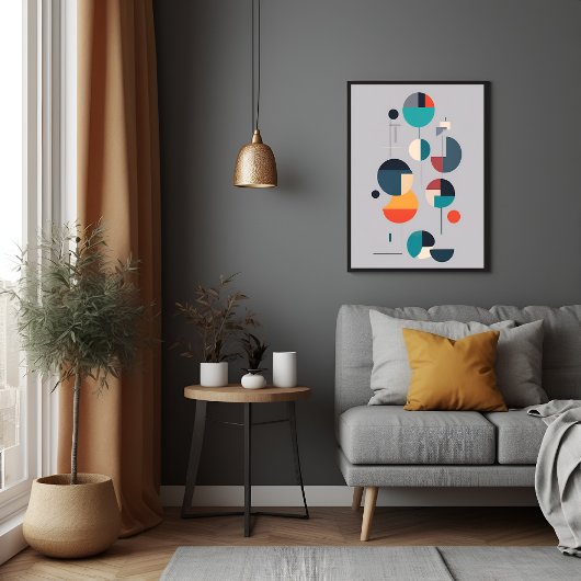 Moderne geometrische Abstracte kunst - minimalisti Poster
