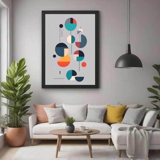 Moderne geometrische Abstracte kunst - minimalisti Poster