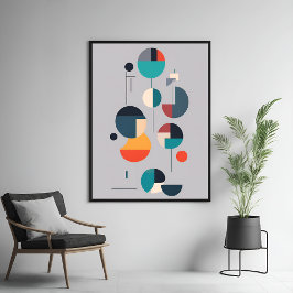 Moderne geometrische Abstracte kunst - minimalisti Poster