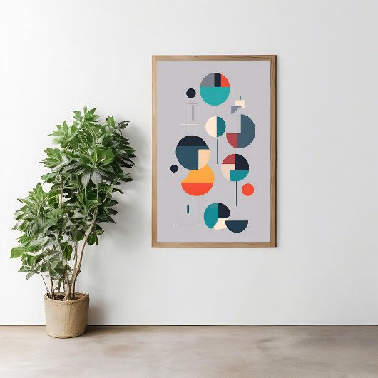 Moderne geometrische Abstracte kunst - minimalisti Poster