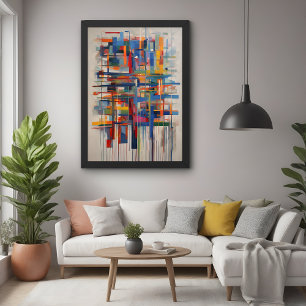 Moderne geometrische Abstracte kunst Perfect Poster