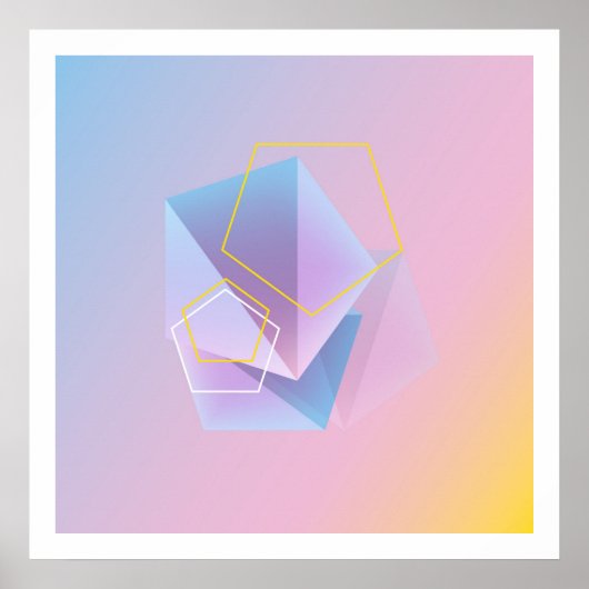 Moderne geometrische Abstracte kunst Poster (Voorkant)