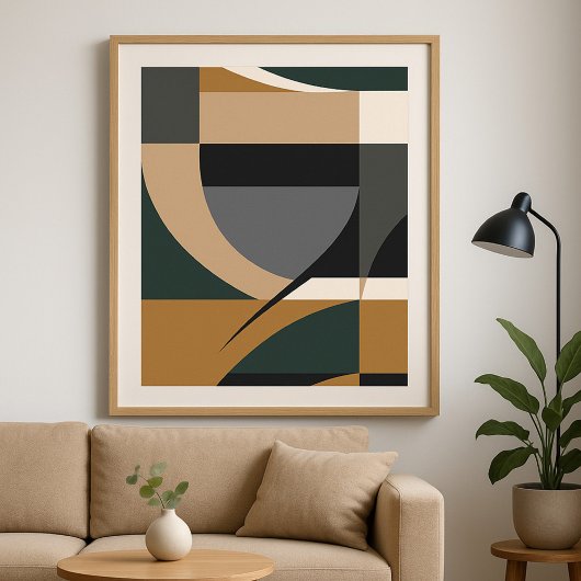 Moderne geometrische Abstracte kunst Poster