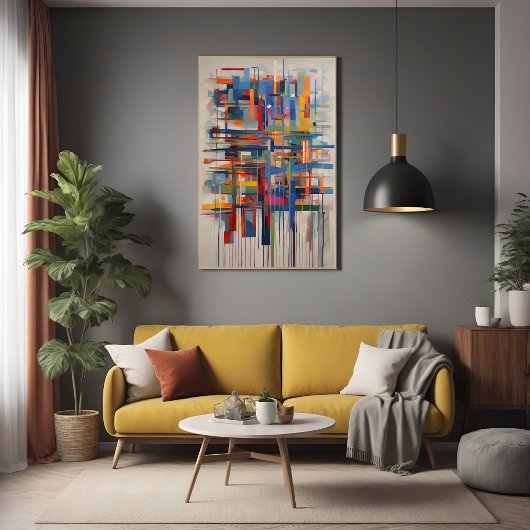 Moderne geometrische Abstracte kunst Poster