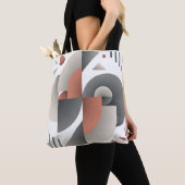 Moderne geometrische Abstracte kunst Tote Bag (Dichtbij)