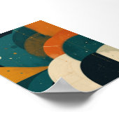 Moderne geometrische Abstracte kunst uit het midde Poster (Hoek)