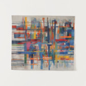 Moderne Geometrische Abstracte Kunst Wandkleed (Voorkant (horizontaal))