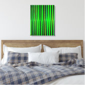 Moderne geometrische Abstracte lime groene zwarte Canvas Afdruk (Insitu (Slaapkamer))