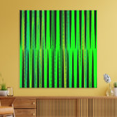 Moderne geometrische Abstracte lime groene zwarte  Canvas Afdruk (Insitu (Woonkamer))