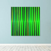 Moderne geometrische Abstracte lime groene zwarte  Canvas Afdruk (Insitu (Houten vloer))