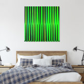 Moderne geometrische Abstracte lime groene zwarte  Canvas Afdruk (Insitu (Slaapkamer))