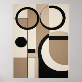 Moderne geometrische Abstracte overlappende kunst Poster