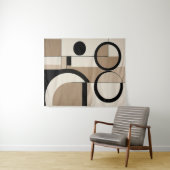 Moderne geometrische Abstracte overlappende kunst Wandkleed (In Situ (horizontaal))