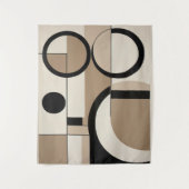 Moderne geometrische Abstracte overlappende kunst Wandkleed (Voorkant)