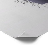 Moderne geometrische Abstracte Paarse elegante min Poster (Hoek)