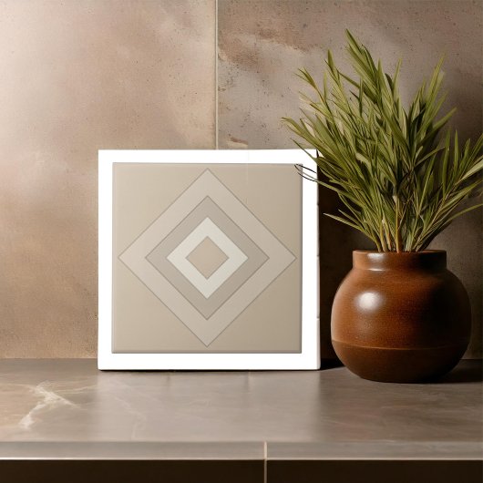Moderne Geometrische Abstracte Pat#12 Kameel ID119 Tegeltje