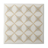 Moderne Geometrische Abstracte Pat#18 Greige ID119 Tegeltje (Voorkant)