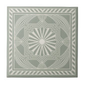 Moderne Geometrische Abstracte Pat#23 Groen ID1192 Tegeltje (Voorkant)