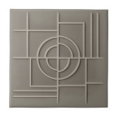 Moderne Geometrische Abstracte Pat#29 Warm Grijs I Tegeltje (Voorkant)