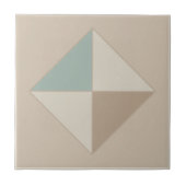 Moderne Geometrische Abstracte Pat#4 Teal ID1192 Tegeltje (Voorkant)