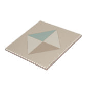 Moderne Geometrische Abstracte Pat#4 Teal ID1192 Tegeltje (Zijkant)