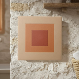 Moderne Geometrische Abstracte Pat#6 Warme Kleuren Tegeltje