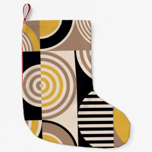 Moderne geometrische abstracte patronen. ontwerp kleine kerstsok